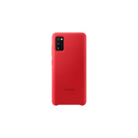 Луксозен силиконов гръб Silicone Cover оригинален  EF-PA415TREGEU за Samsung Galaxy A41 A415F червен 